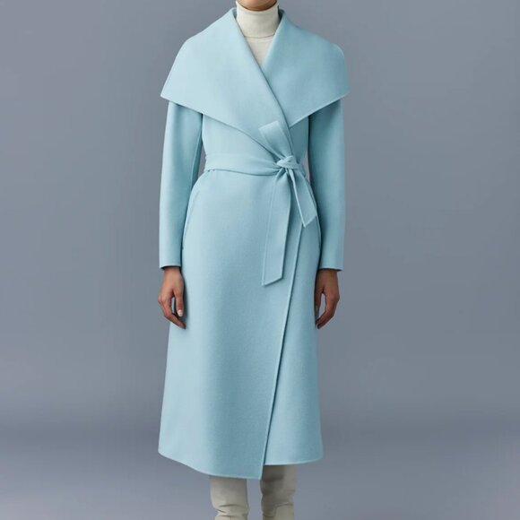 Mackage MAI-CN Double-Face Wool Wrap Coat - Picture 1 of 12